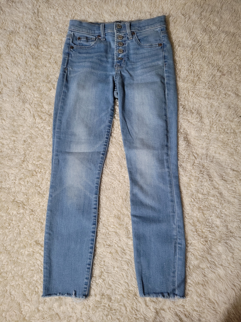 GAP Petite True Skinny Jeans With Button Fly | Light Blue | High-Rise Crop | 24P